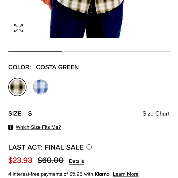 ALFANI™️ Men’s Cream & Beige Plaid Button Down Droa Shirt - Picture 8 of 8